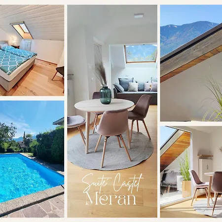 Castel - Panorama Terrace And Pool Apartment Merano